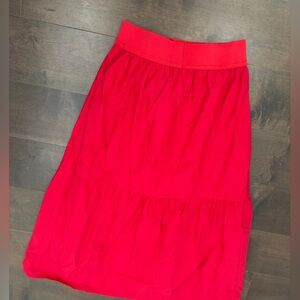 Red Maxi Skirt